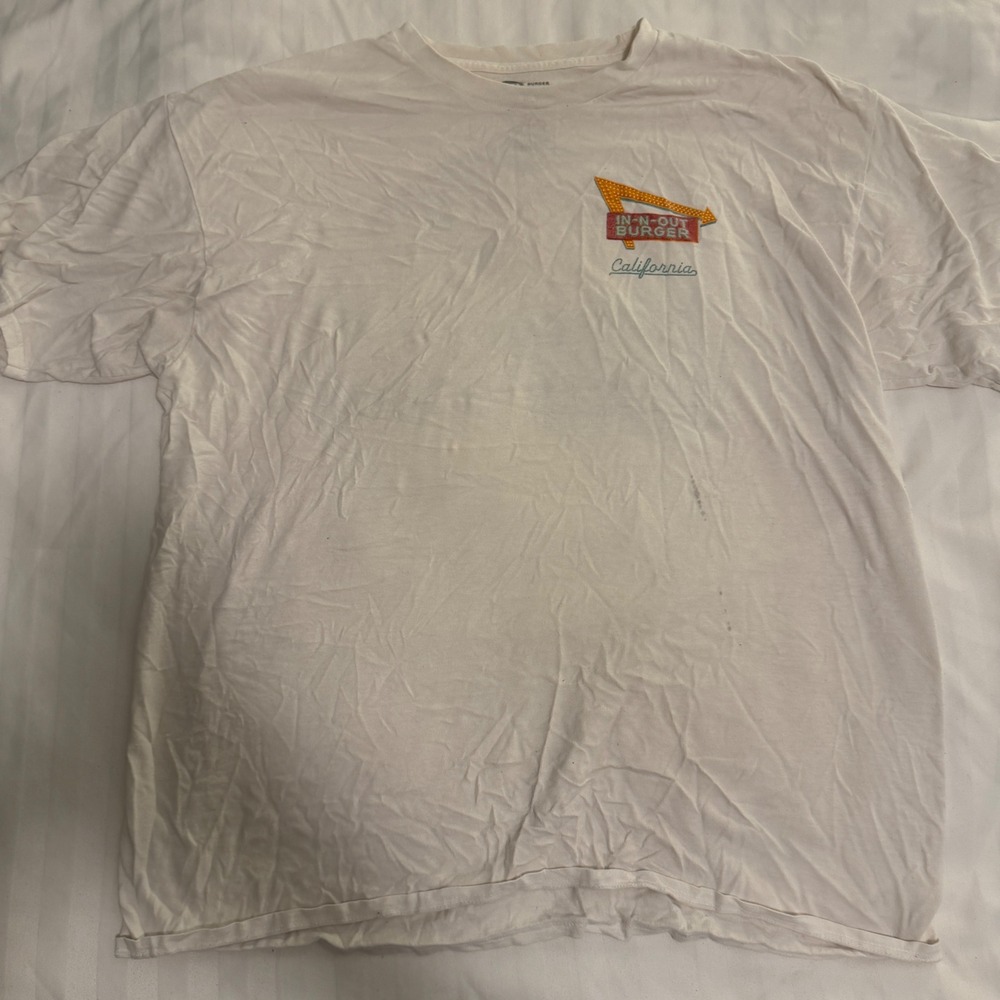 In-N-Out Burger California Vintage Car Graphic T-Shirt White Mens XL Retro